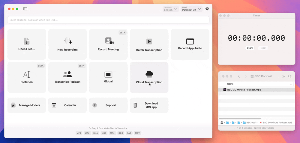 MacWhisper screenshot